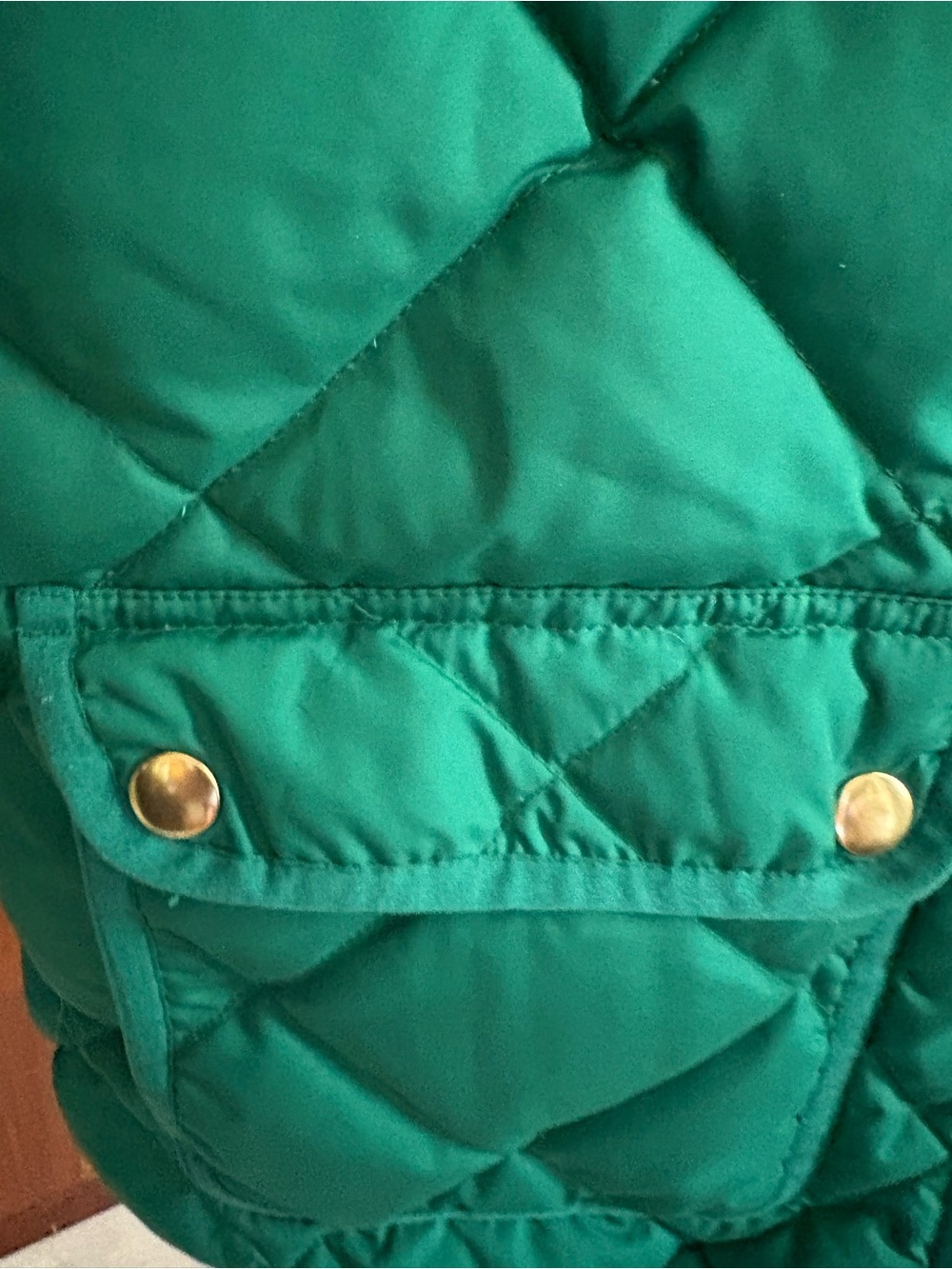 J. Crew Emerald Green Quilted Puffer Vest - Picture 3 of 4